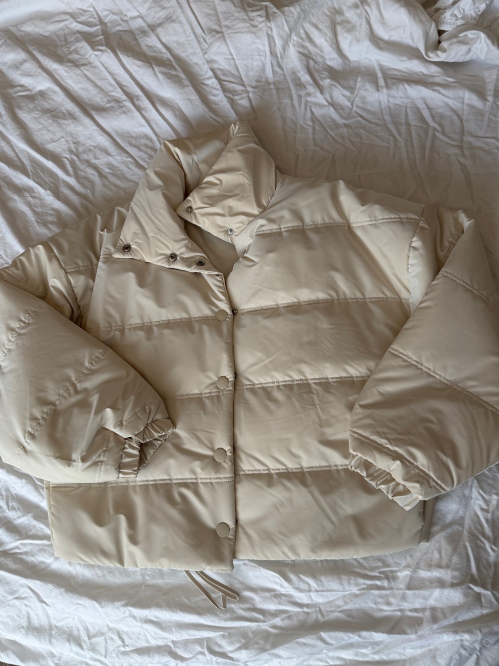 wild fable Cream Quilted Puffer Jacket